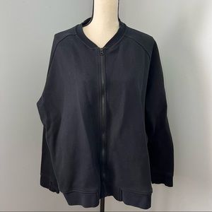 CORE 10 | Black Zip Up Sweater with Thumb Holes